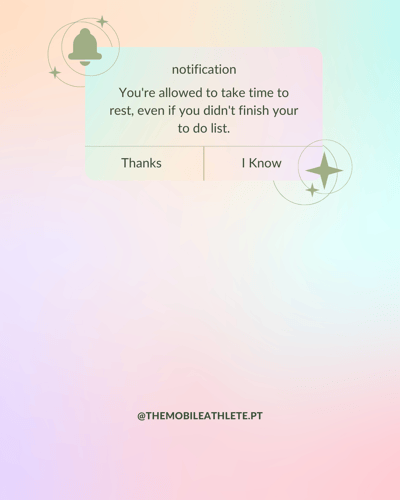 Do you schedule rest?